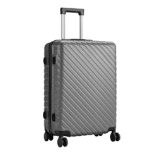 Load image into Gallery viewer, 20/24/28 Inch Lightweight Hardside Slash Texture Travel Suitcase with Spinner Wheels Travel Suitcases Living and Home Silver 28 inch