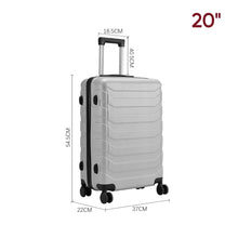 Load image into Gallery viewer, 24 Inch Black/Blue/Grey Rolling Hardshell Luggage Travel Suitcase Travel Suitcases Living and Home