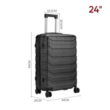 Load image into Gallery viewer, 24 Inch Black/Blue/Grey Rolling Hardshell Luggage Travel Suitcase Travel Suitcases Living and Home