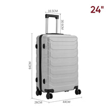Load image into Gallery viewer, 24 Inch Black/Blue/Grey Rolling Hardshell Luggage Travel Suitcase Travel Suitcases Living and Home