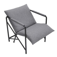 Load image into Gallery viewer, Modern Minimalist Linen Armchair with Metal Frame Living and Home