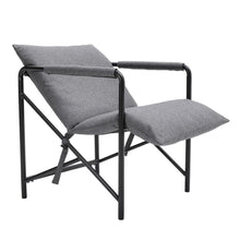 Load image into Gallery viewer, Modern Minimalist Linen Armchair with Metal Frame Living and Home