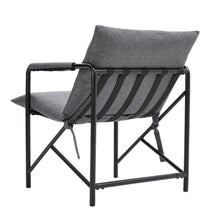Load image into Gallery viewer, Modern Minimalist Linen Armchair with Metal Frame Living and Home