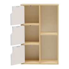 Load image into Gallery viewer, Wooden Bookcase Storage Cabinet with Doors and Open Shelf Living and Home