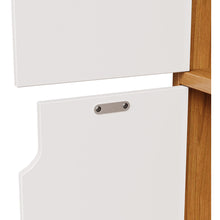 Load image into Gallery viewer, Wooden Bookcase Storage Cabinet with Doors and Open Shelf