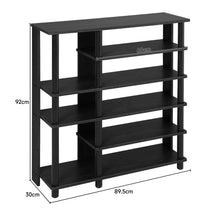 Load image into Gallery viewer, Open-Style Wood Shoe Rack Living and Home Black