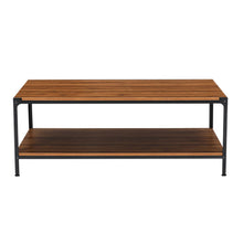 Load image into Gallery viewer, Direct 2-Tier Walnut Finish Coffee Table Living and Home