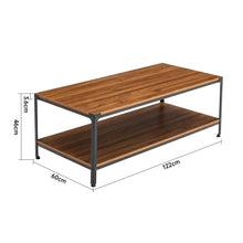 Load image into Gallery viewer, Direct 2-Tier Walnut Finish Coffee Table Living and Home