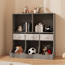 Load image into Gallery viewer, 3-Tier Open Style Toy and Book Storage Cabinet