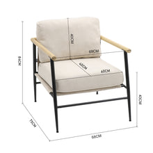 Load image into Gallery viewer, Leisure Chairs & Sofas Set – Fabric, PU & Wood
