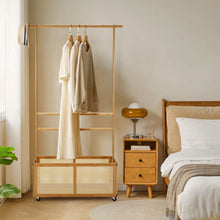 Load image into Gallery viewer, Freestanding Clothes Rack with Wheels