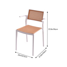 Load image into Gallery viewer, Pseudo-rattan PP Dining Chair Set of 4 with Armrest in White