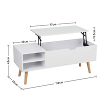 Load image into Gallery viewer, Modern Wooden Lift Top Coffee Table with Storage Living Room Living and Home