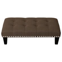 Load image into Gallery viewer, Vintage Button-tufted Rectangular Linen Footstool Set Living and Home