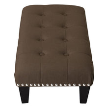 Load image into Gallery viewer, Vintage Button-tufted Rectangular Linen Footstool Set Living and Home