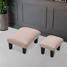 Load image into Gallery viewer, Non-Slip Linen Cotton Beige Footstool Living and Home