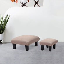 Load image into Gallery viewer, Non-Slip Linen Cotton Beige Footstool Living and Home