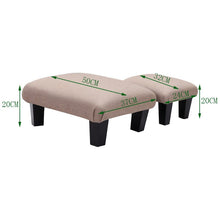 Load image into Gallery viewer, Non-Slip Linen Cotton Beige Footstool Living and Home