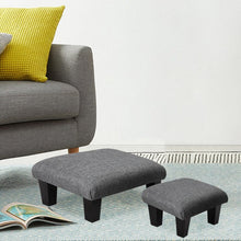 Load image into Gallery viewer, Non-Slip Linen Cotton Beige Footstool Living and Home