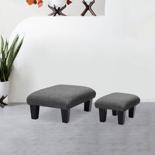Load image into Gallery viewer, Non-Slip Linen Cotton Beige Footstool Living and Home