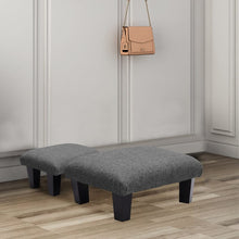 Load image into Gallery viewer, Non-Slip Linen Cotton Beige Footstool Living and Home