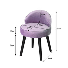Load image into Gallery viewer, Modern Velvet Dressing Table Stool with Solid Wood Legs Living and Home