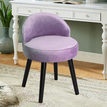 Load image into Gallery viewer, Modern Velvet Dressing Table Stool with Solid Wood Legs Living and Home