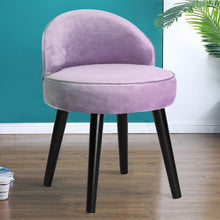 Load image into Gallery viewer, Modern Velvet Dressing Table Stool with Solid Wood Legs Living and Home