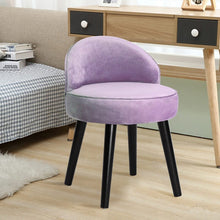 Load image into Gallery viewer, Modern Velvet Dressing Table Stool with Solid Wood Legs Living and Home
