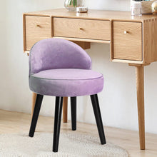 Load image into Gallery viewer, Modern Velvet Dressing Table Stool with Solid Wood Legs Living and Home