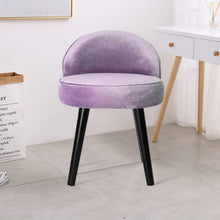 Load image into Gallery viewer, Modern Velvet Dressing Table Stool with Solid Wood Legs Living and Home