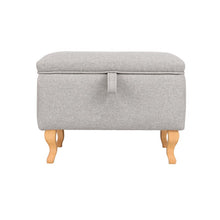 Load image into Gallery viewer, Linen Upholstered Storage Ottoman Footstool Living and Home