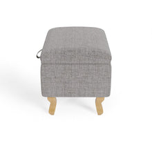 Load image into Gallery viewer, Linen Upholstered Storage Ottoman Footstool Living and Home