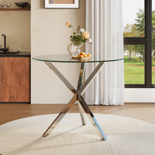 Load image into Gallery viewer, Dining Table Round Tempered Glass Coffee Table