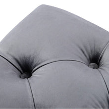 Load image into Gallery viewer, 100cm Grey Velvet Upholstered Storage Bench Storage Footstools & Benches Living and Home