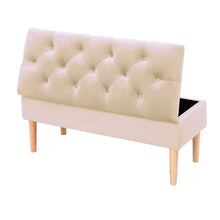 Load image into Gallery viewer, 100cm Grey Velvet Upholstered Storage Bench Storage Footstools & Benches Living and Home