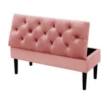 Load image into Gallery viewer, 100cm Grey Velvet Upholstered Storage Bench Storage Footstools & Benches Living and Home