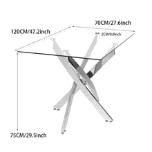 Load image into Gallery viewer, 120cm Stylish Tempered Glass Dining Table Dining Tables Living and Home
