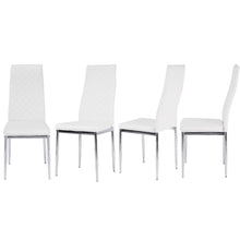 Load image into Gallery viewer, Set of White Electroplated Dining Chairs in PVC Living and Home