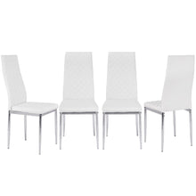 Load image into Gallery viewer, Set of White Electroplated Dining Chairs in PVC Living and Home