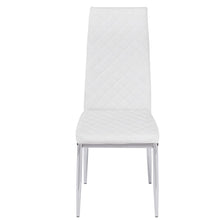 Load image into Gallery viewer, Set of White Electroplated Dining Chairs in PVC Living and Home