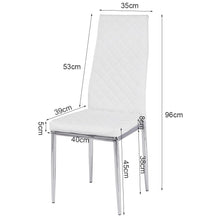 Load image into Gallery viewer, Set of White Electroplated Dining Chairs in PVC Living and Home