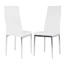 Load image into Gallery viewer, Set of White Electroplated Dining Chairs in PVC Living and Home 2 chairs per box
