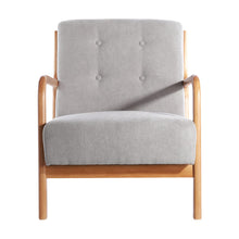 Load image into Gallery viewer, Wood Single Sofa Lounge Chair with Cushion Lounge Chairs Living and Home