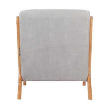 Load image into Gallery viewer, Wood Single Sofa Lounge Chair with Cushion Lounge Chairs Living and Home