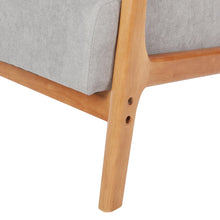 Load image into Gallery viewer, Wood Single Sofa Lounge Chair with Cushion Lounge Chairs Living and Home