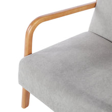 Load image into Gallery viewer, Wood Single Sofa Lounge Chair with Cushion Lounge Chairs Living and Home