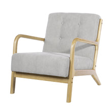 Load image into Gallery viewer, Solid Wooden Frame Upholstered Tufted Armchair