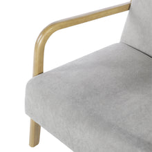 Load image into Gallery viewer, Solid Wooden Frame Upholstered Tufted Armchair