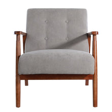 Load image into Gallery viewer, Wood Single Sofa Lounge Chair with Cushion Lounge Chairs Living and Home
